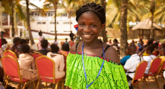 A portrait of Naomi, a participant at the West Africa Adolescent Girls Summit.