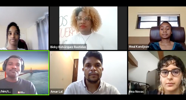 Spark Fund panelists speaking at the Youth Day webinar.